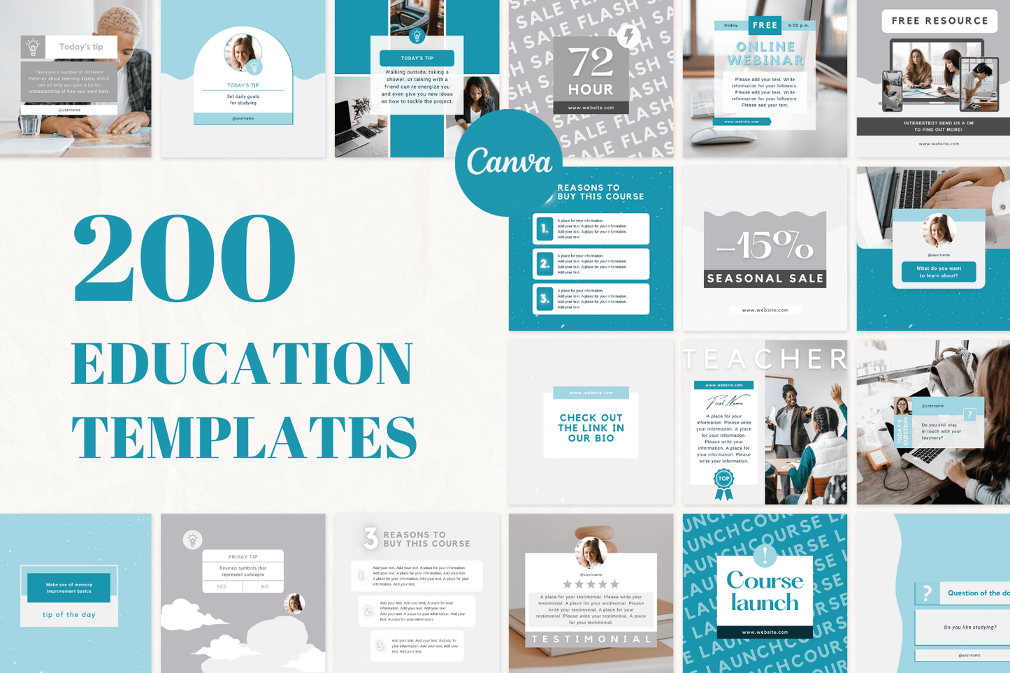 200 Education Templates for Social Media