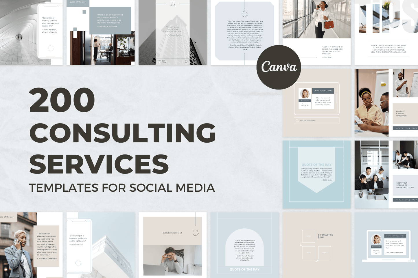 200 Consulting Services Templates for Social Media