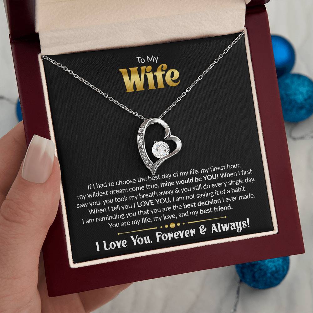 Gift For Wife - Best Decision - Forever Love Necklace