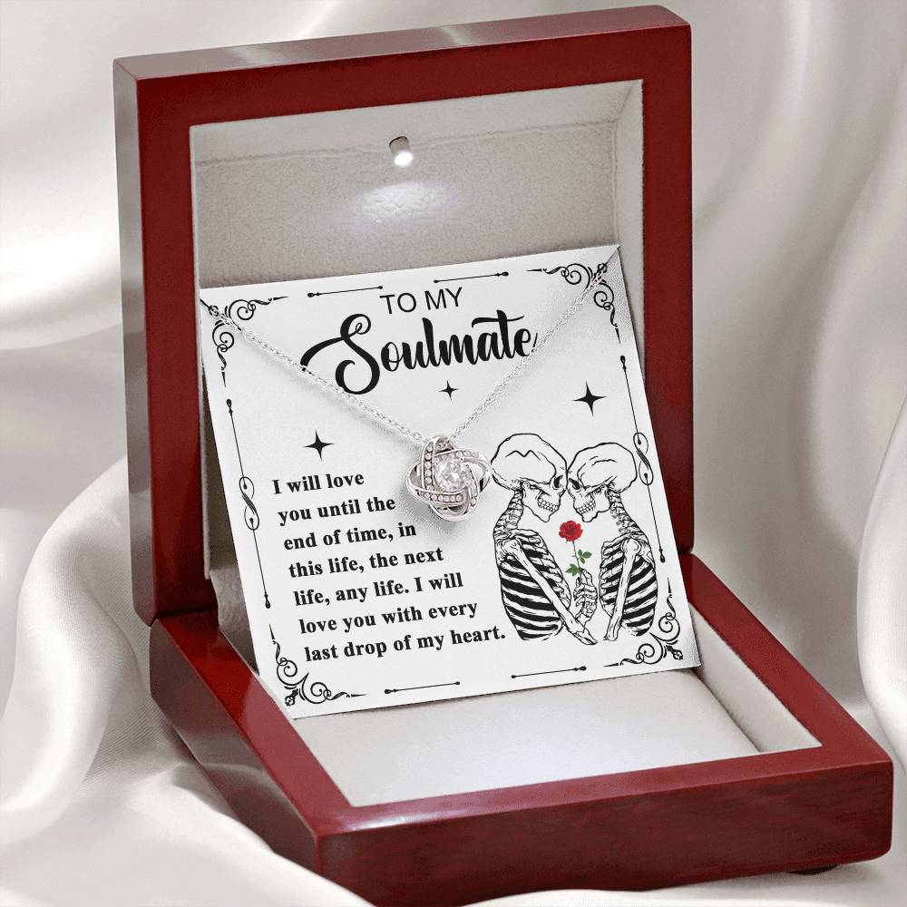 Halloween Gift - Soulmate End Of Time - Love Knot Necklace