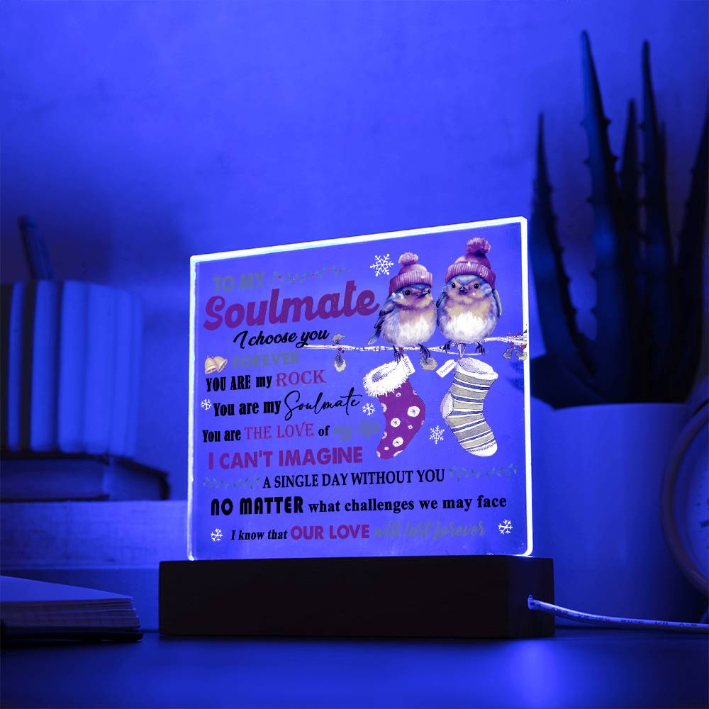 Gift for Soulmate-Last Forever-Square Acrylic Plaque