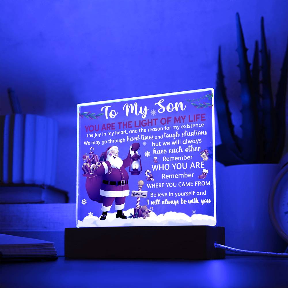 Gift for Son-The Light-Square Acrylic Plaque