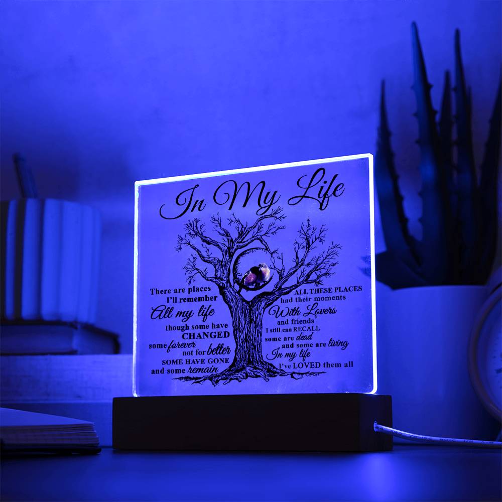 In My Life-Acrylic Square Plaque
