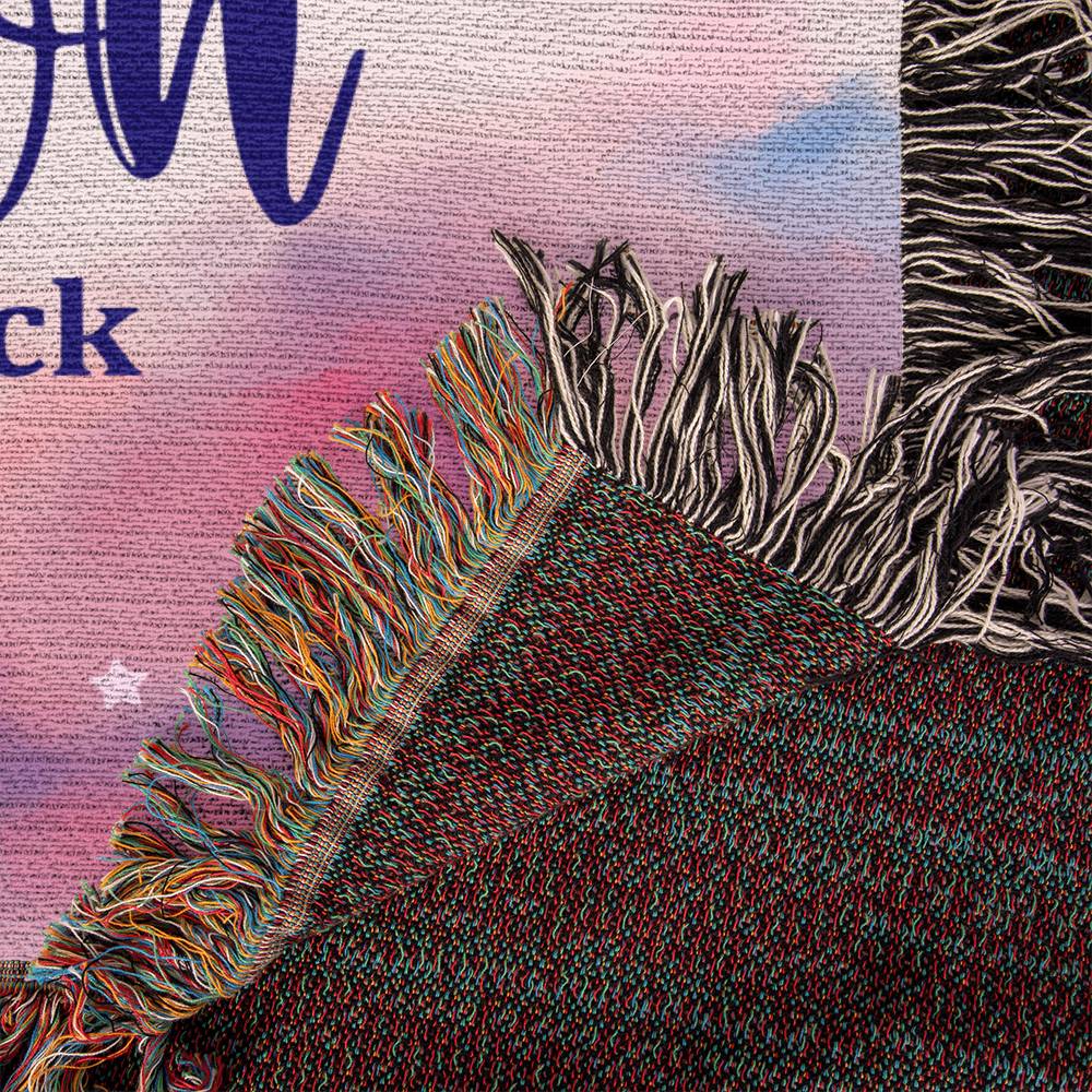 Gift For Daughter - I Love You To The Moon - Heirloom Woven Blanket