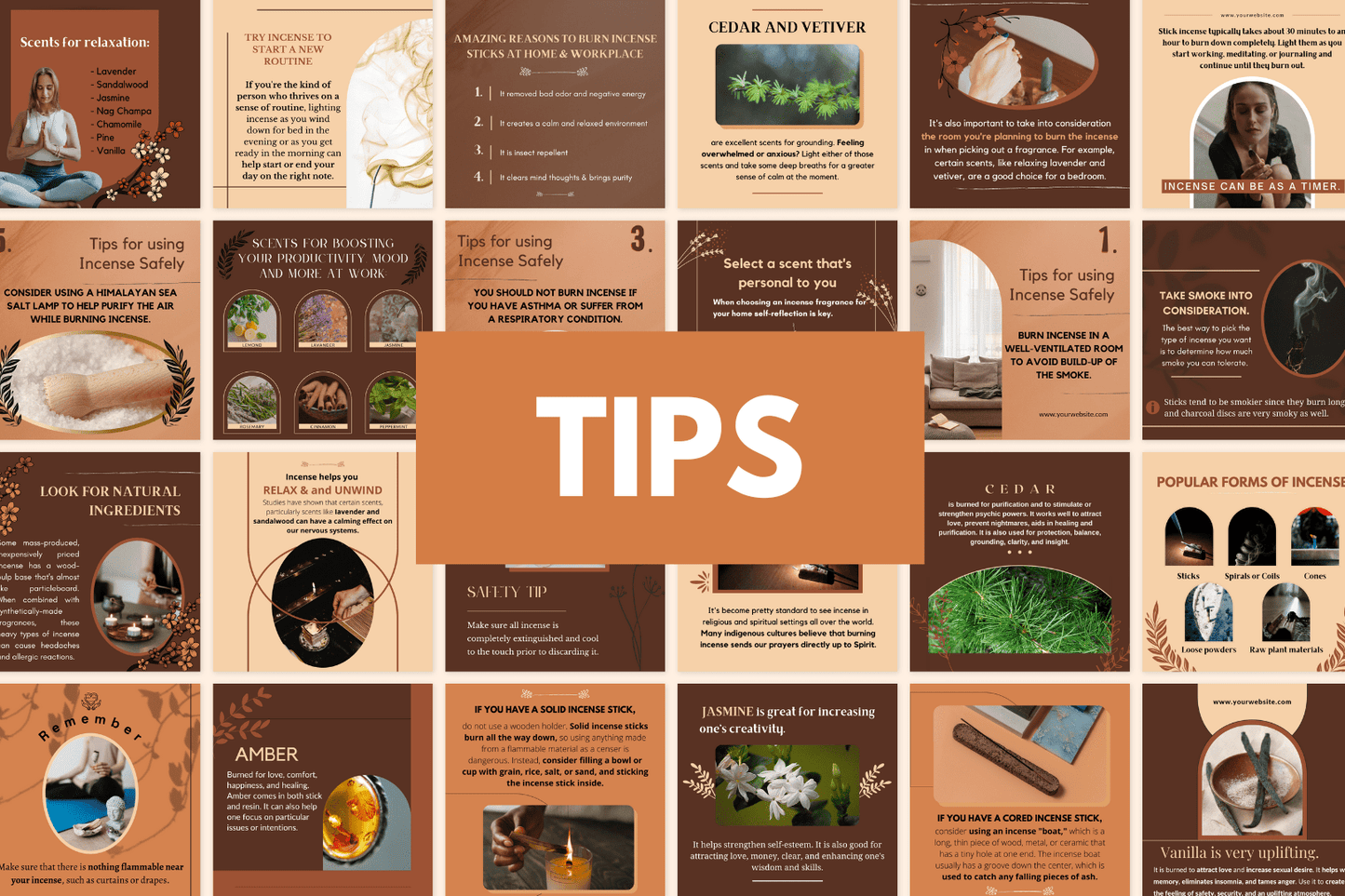 200 Incense Templates for Social Media