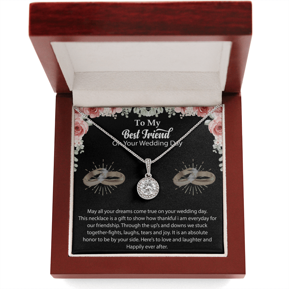 To My Best Friends - On Wedding Day - Eternal Hope Necklace Message Card