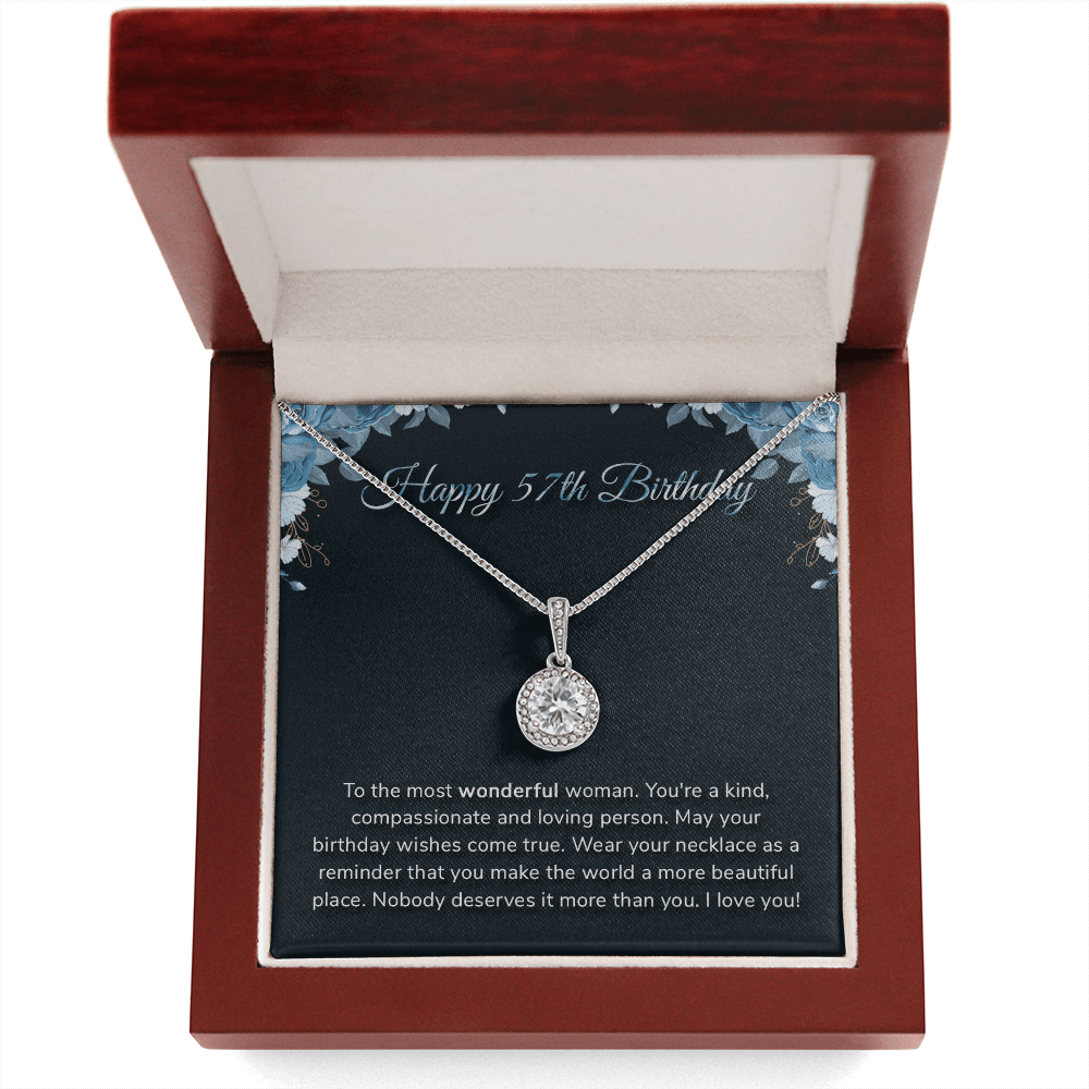 Happy 57th Birthday - Eternal Hope Necklace Message Card
