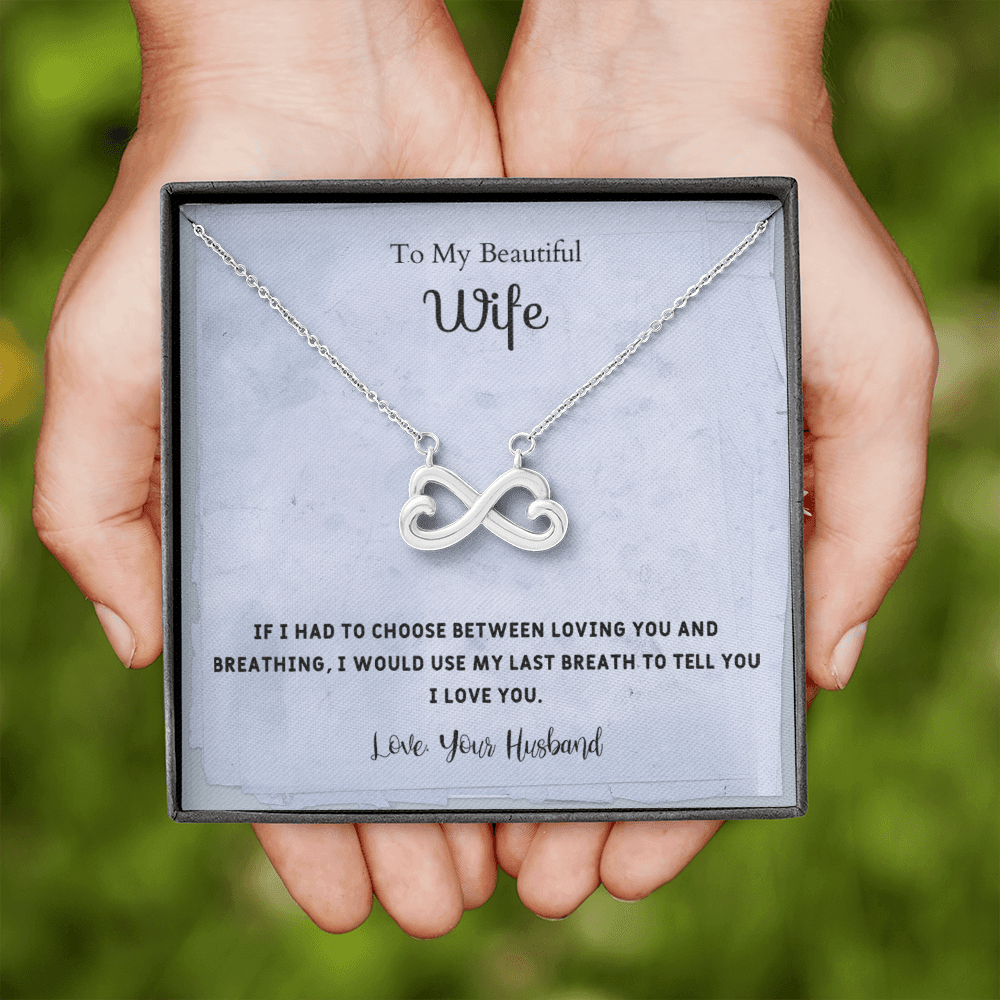 If I Had to Choose - Infinity Hearts Necklace Message Card