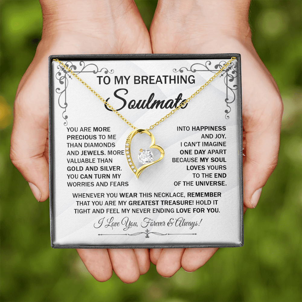 Gift For Soulmate - You Are More Precious - Forever Love Necklace With Message Card - Gift For Birthday, Anniversary, Christmas, Mother's Day