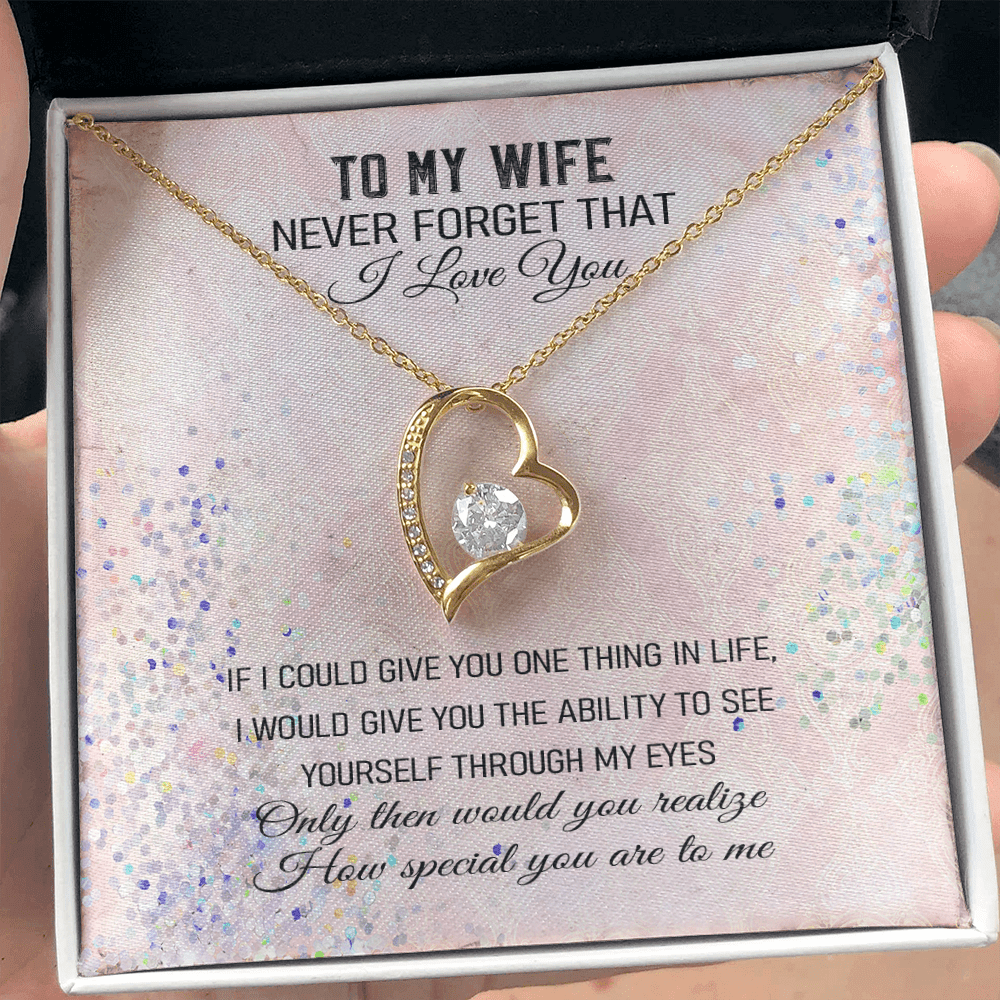 Never Forget That I Love You - Forever Love Necklace Message Card