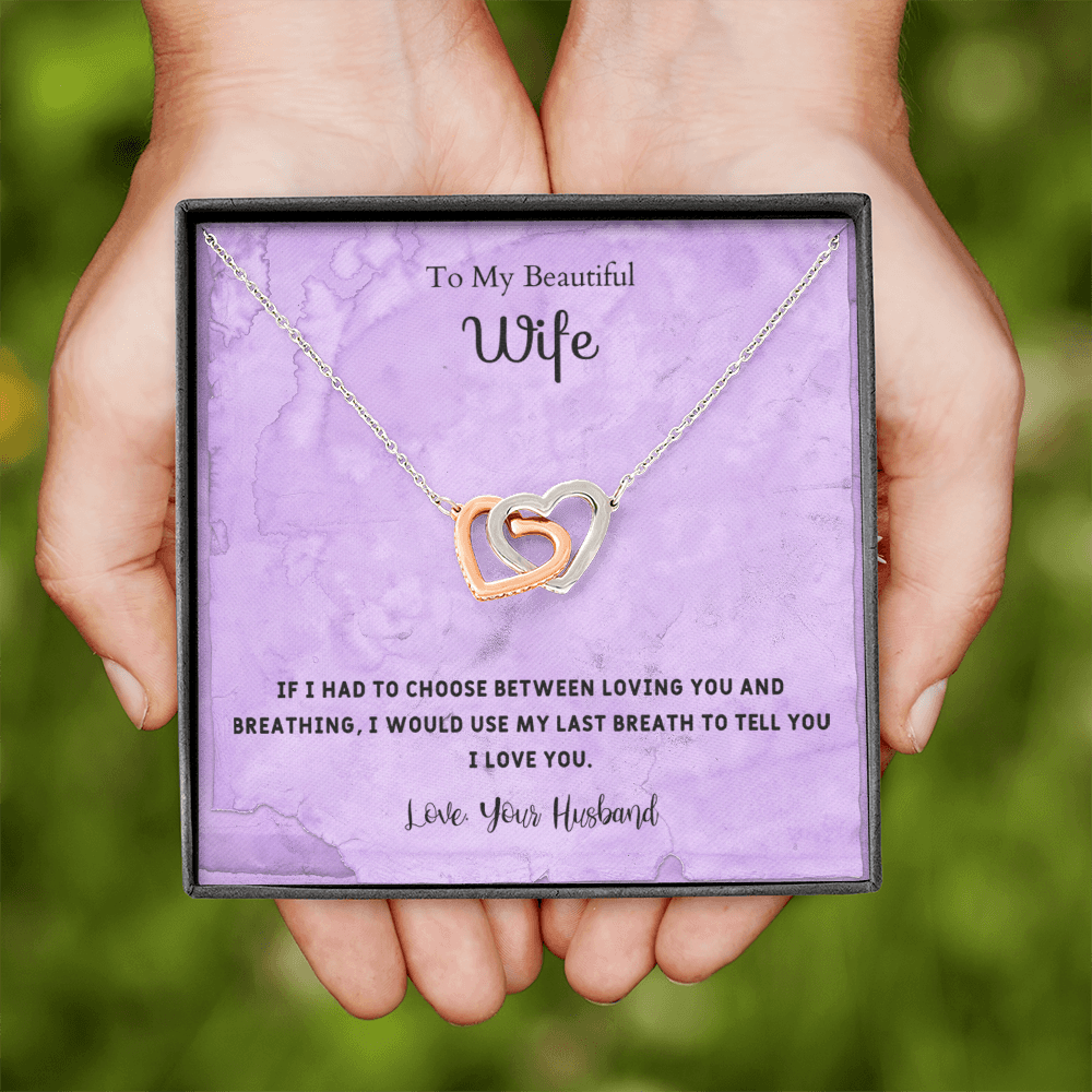 If I Had to Choose - Interlocking Hearts Necklace Message Card