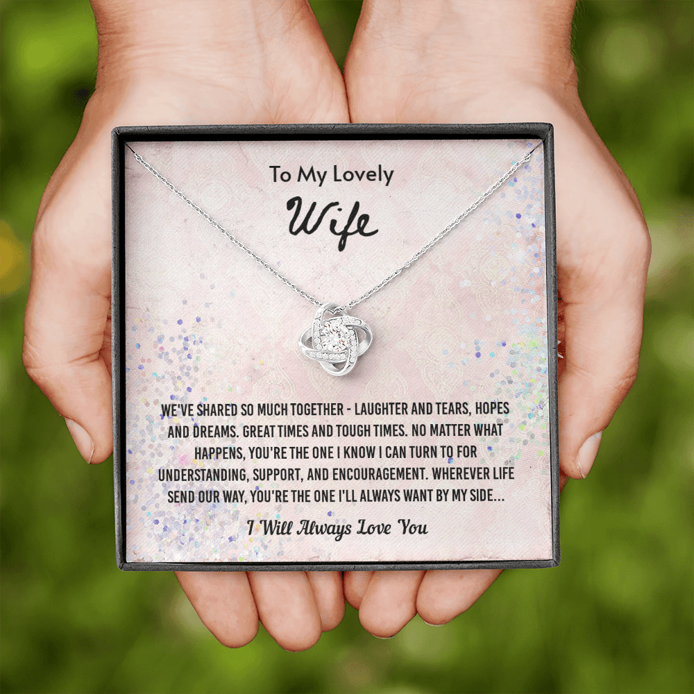 We've Shared So Much Together - Love Knot Necklace Message Card