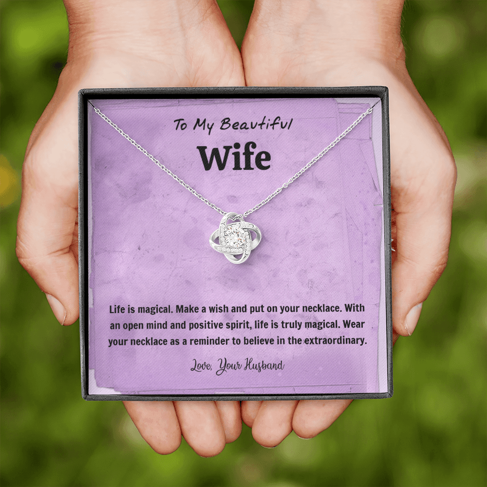 Life Is Magical - Love Knot Necklace Message Card