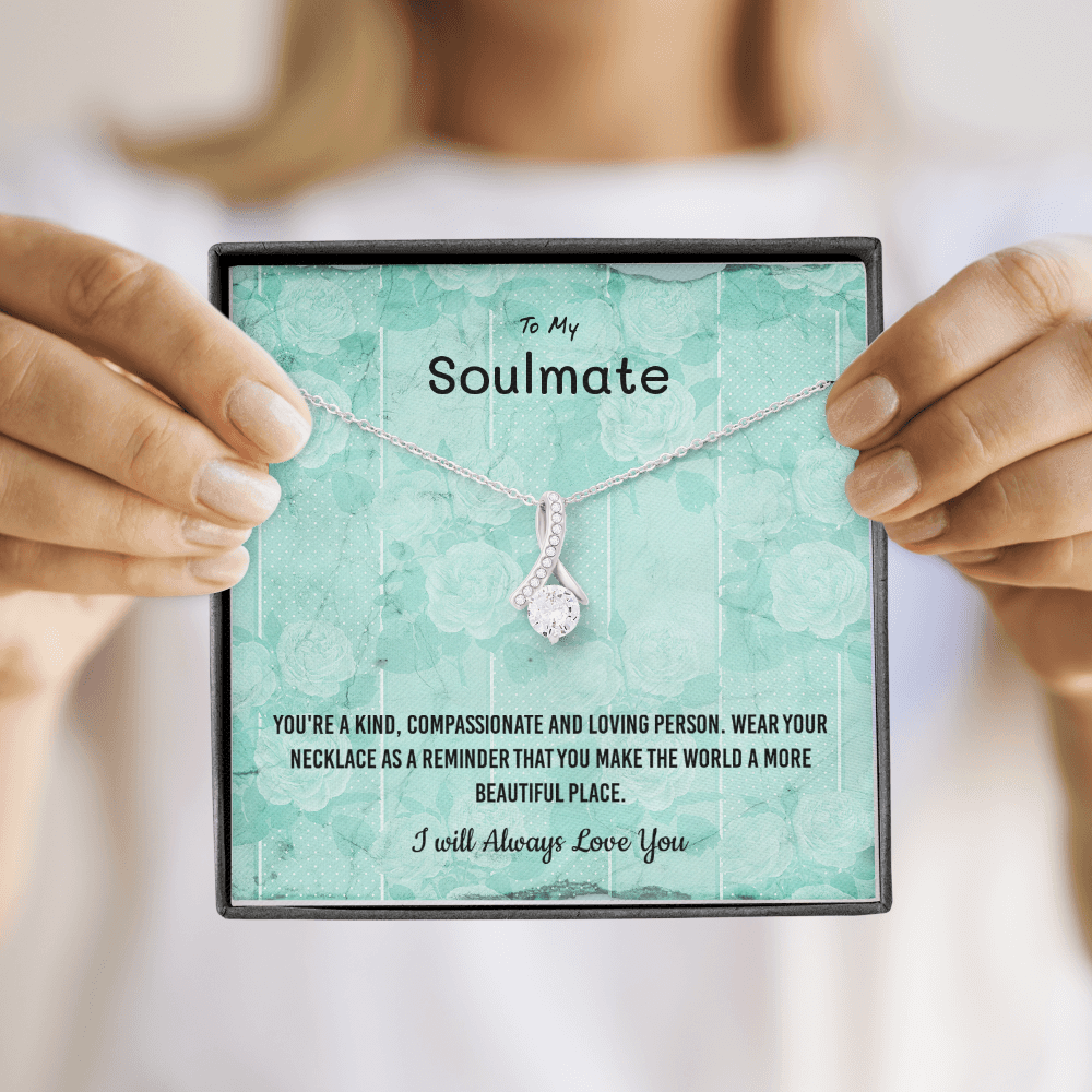 You're a kind, compassionate and loving person - Alluring Beauty Infinity Necklace Message Card