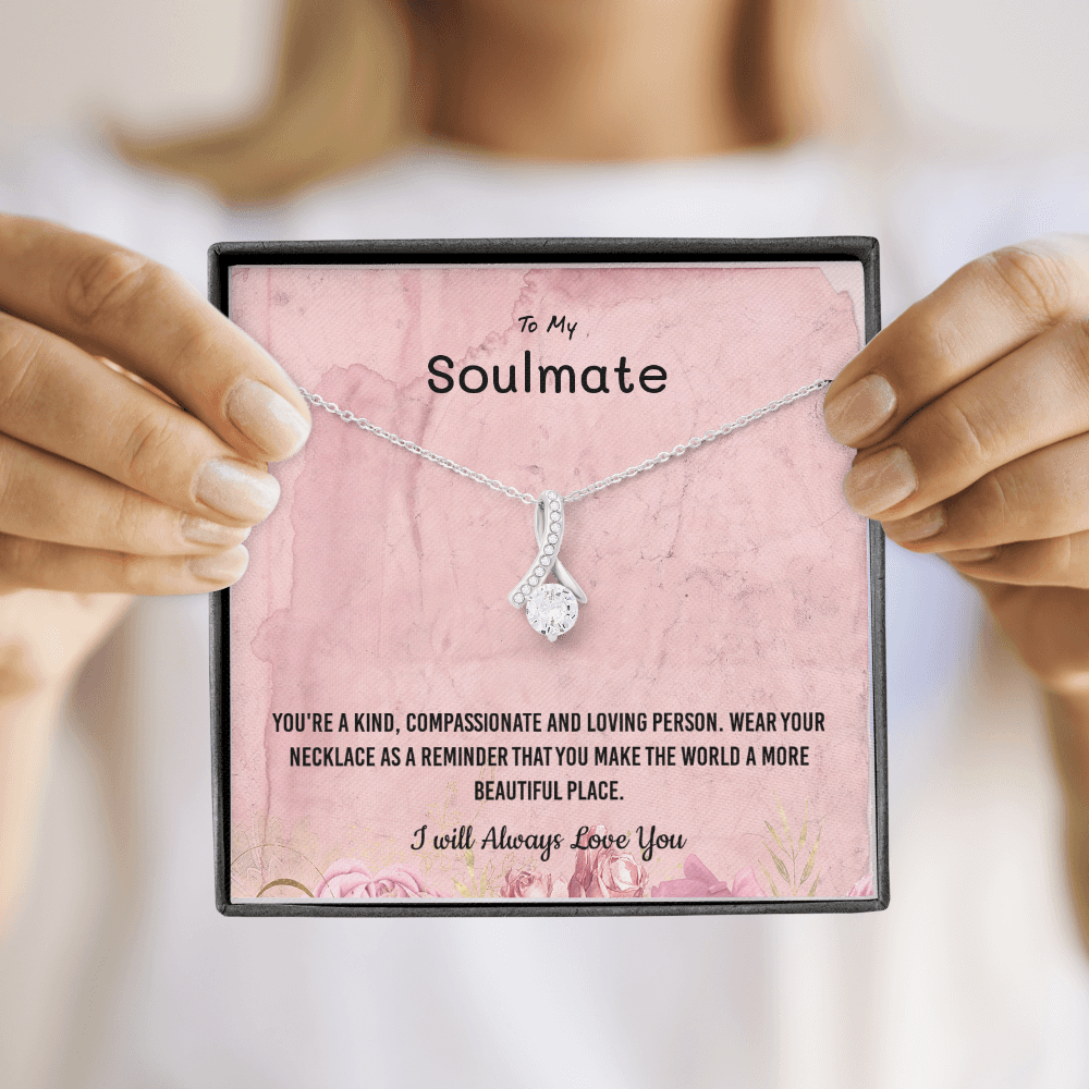You're a kind, compassionate and loving person - Alluring Beauty Infinity Necklace Message Card