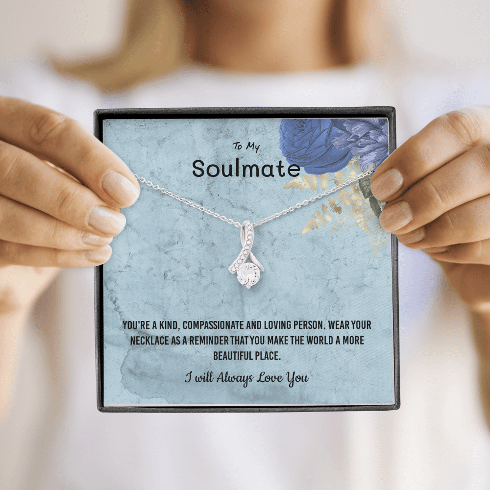 You're a kind, compassionate and loving person - Alluring Beauty Infinity Necklace Message Card