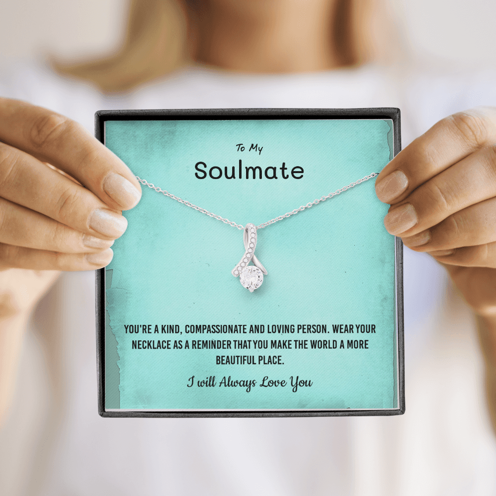 You're a kind, compassionate and loving person - Alluring Beauty Infinity Necklace Message Card