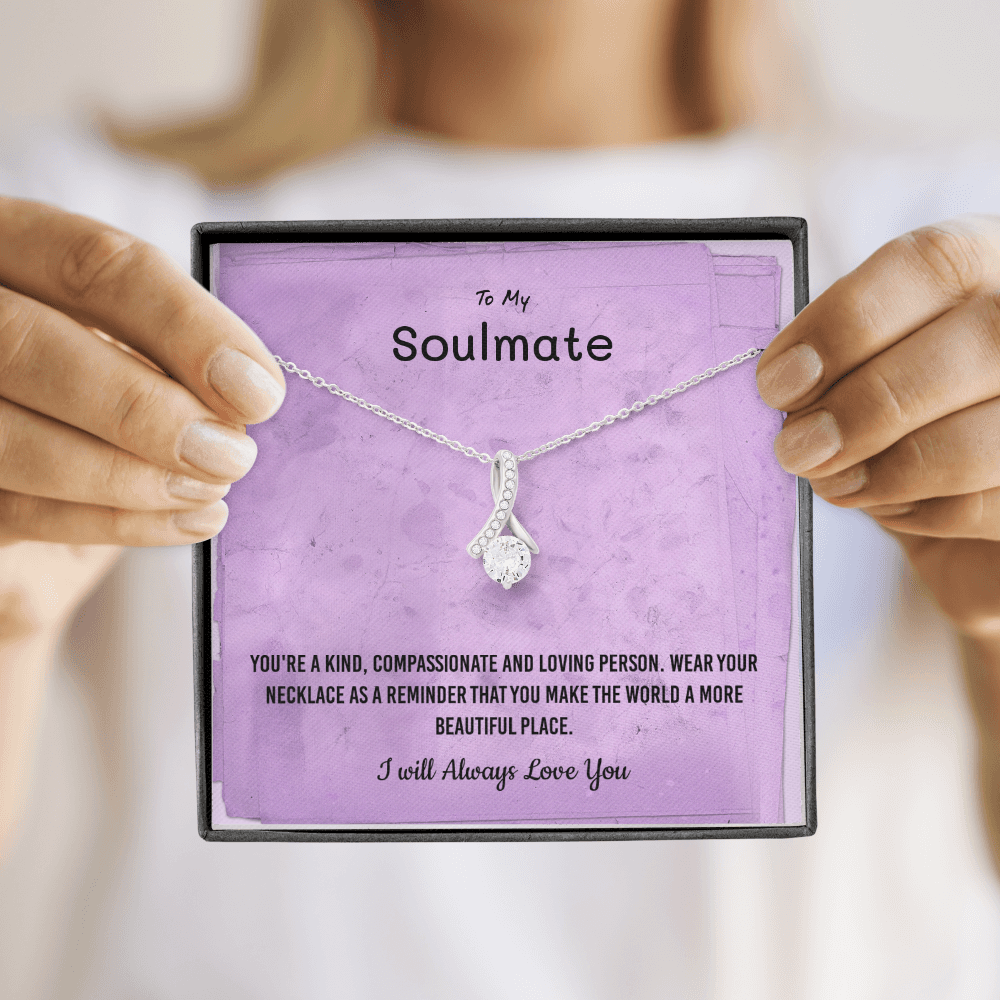 You're a kind, compassionate and loving person - Alluring Beauty Infinity Necklace Message Card