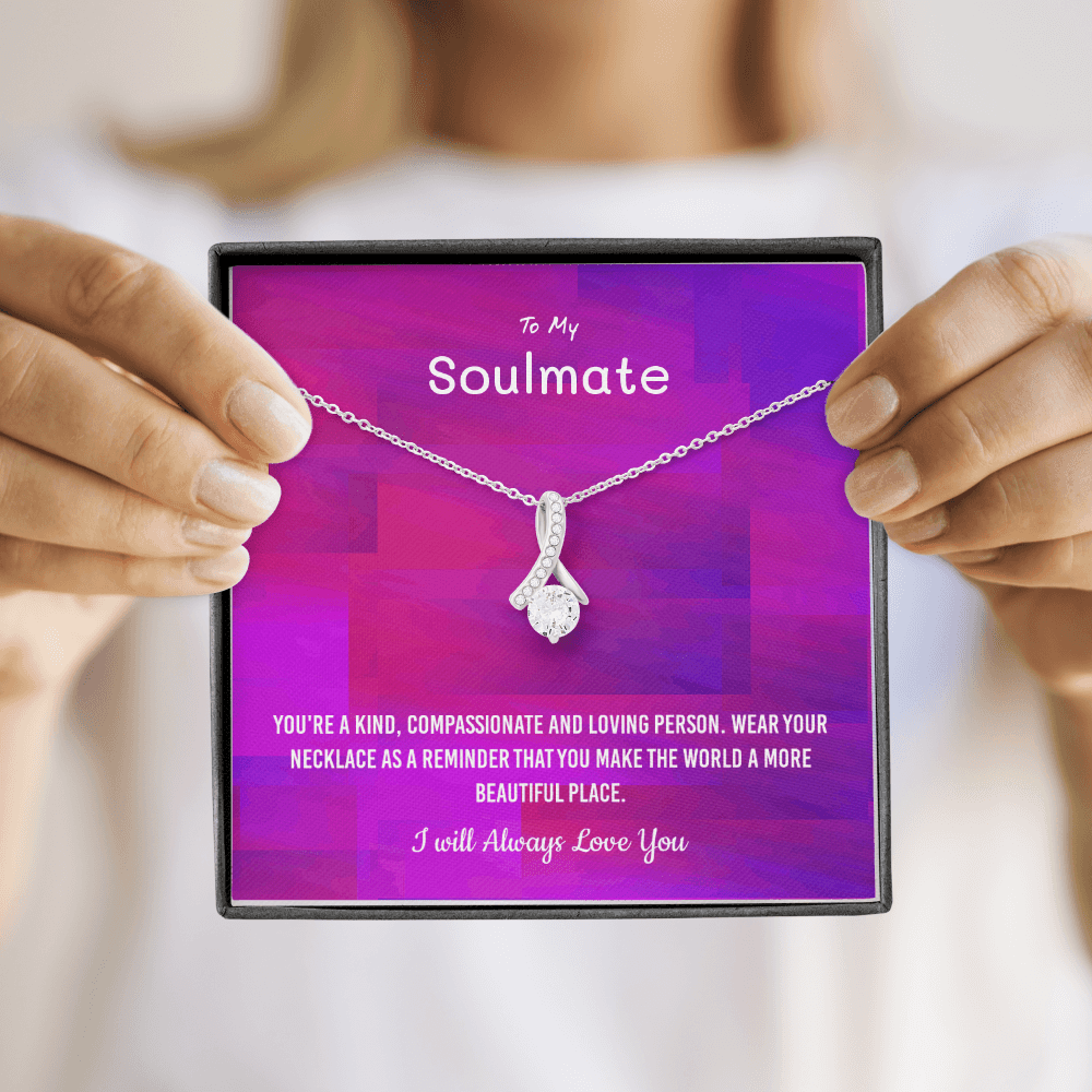 You're a kind, compassionate and loving person - Alluring Beauty Infinity Necklace Message Card