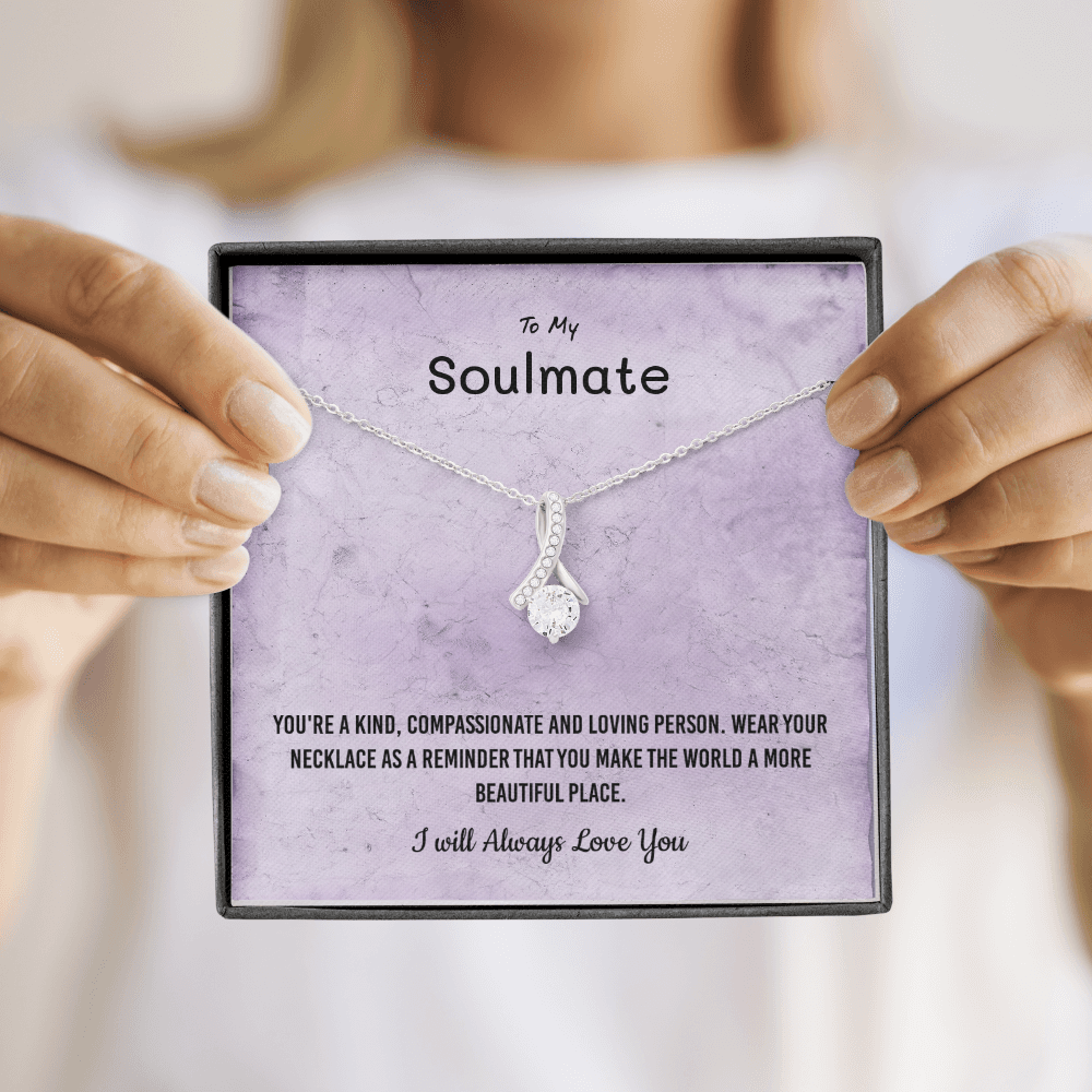 You're a kind, compassionate and loving person - Alluring Beauty Infinity Necklace Message Card