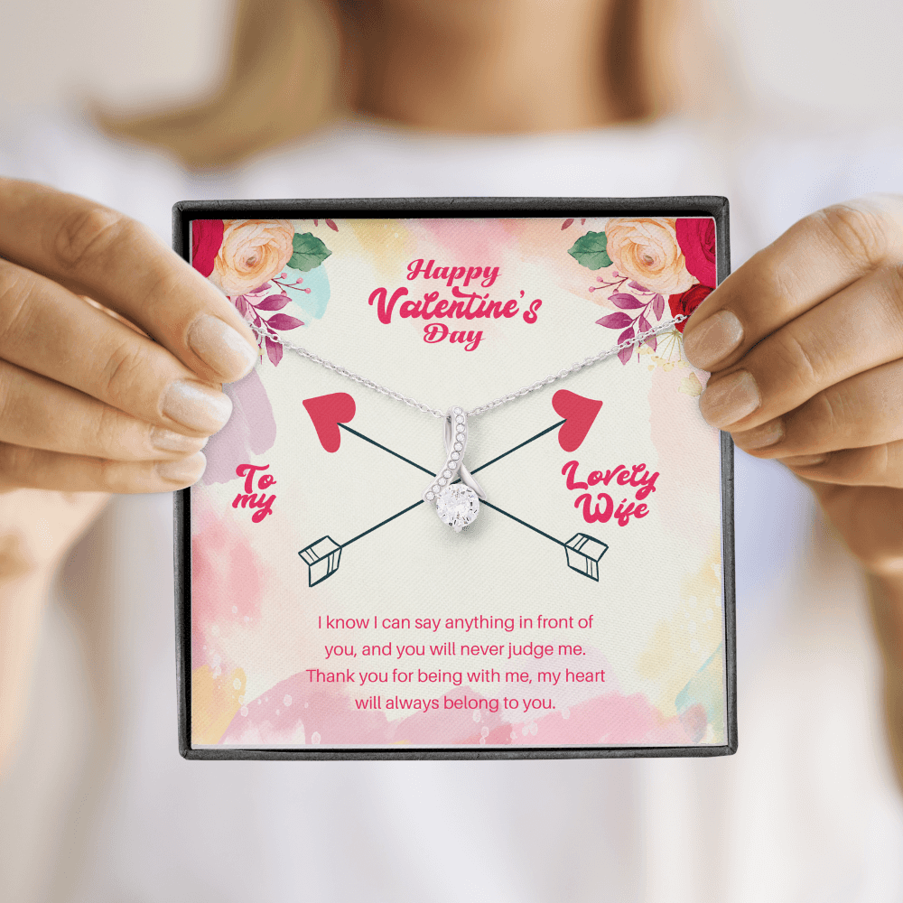 Wife - I Know I Can Say - Alluring Beauty Infinity Necklace Message Card