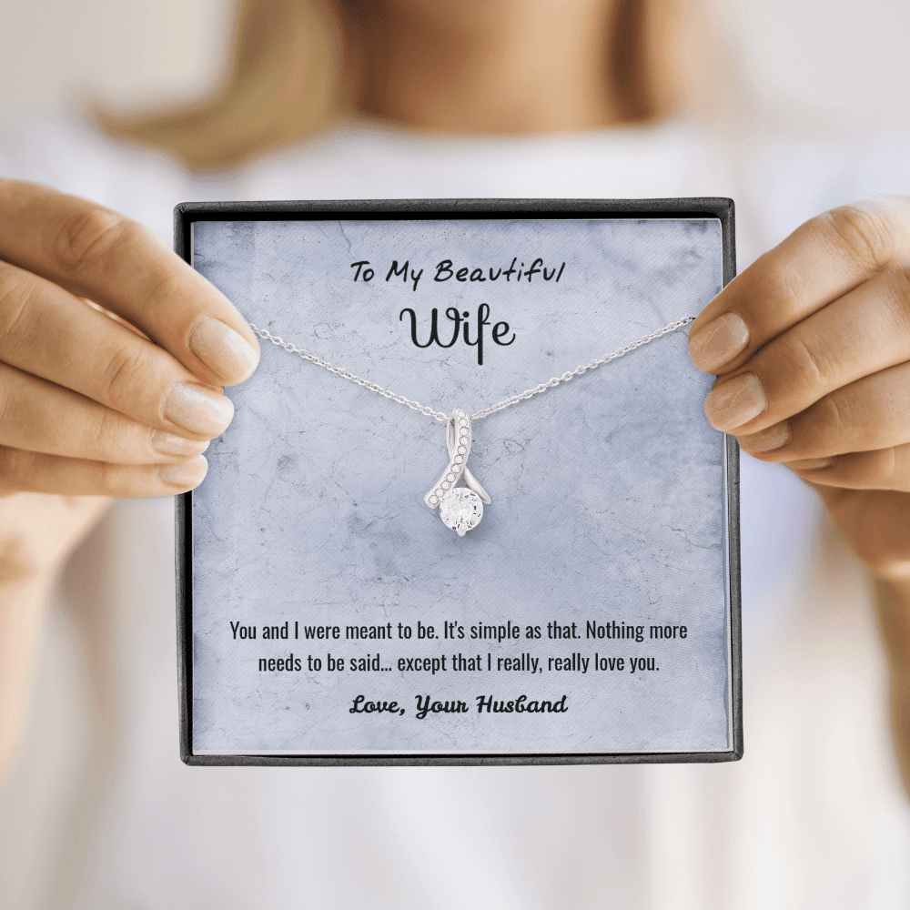 You and I Were Meant to Be - Alluring Beauty Infinity Necklace Message Card