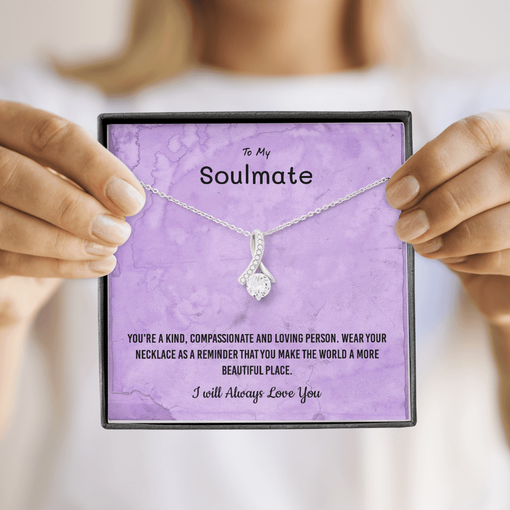 You're a kind, compassionate and loving person - Alluring Beauty Infinity Necklace Message Card