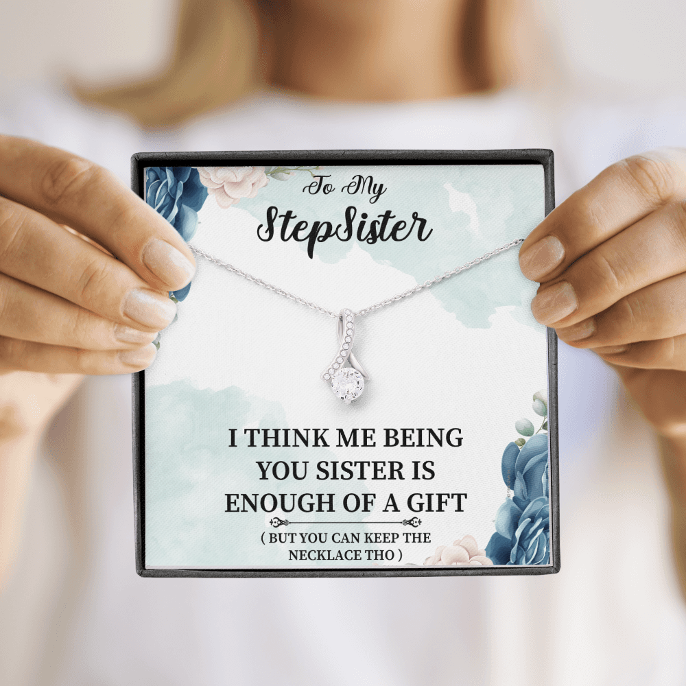 Stepsister - I Think Me Being You - Alluring Beauty Infinity Necklace Message Card
