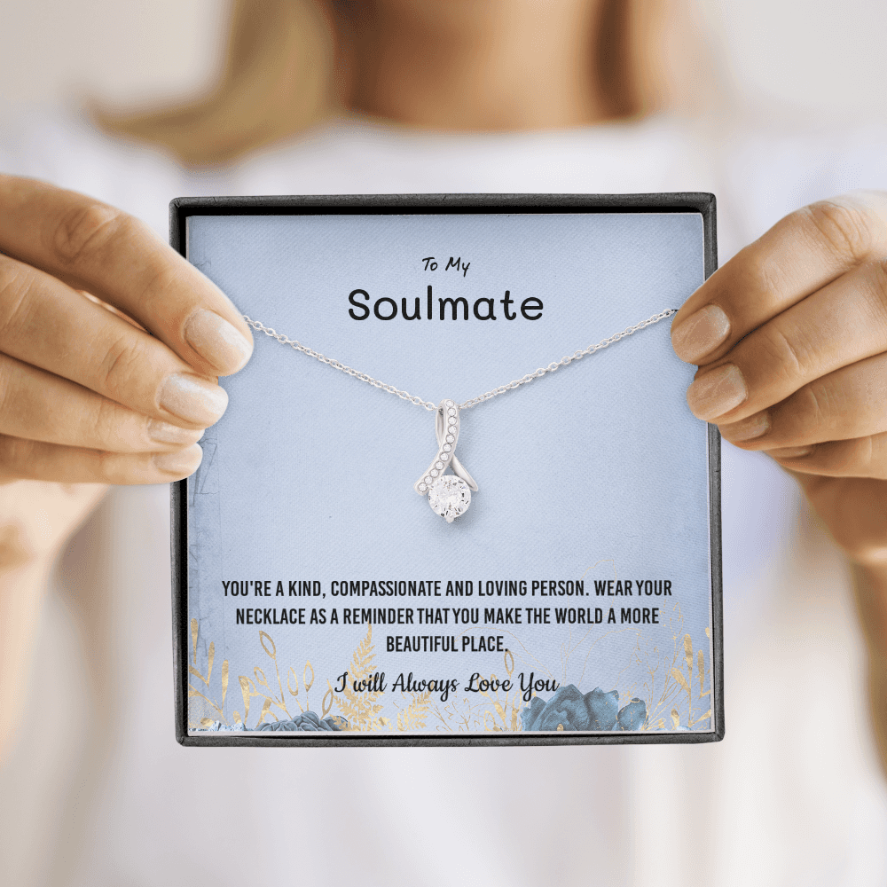 You're a kind, compassionate and loving person - Alluring Beauty Infinity Necklace Message Card
