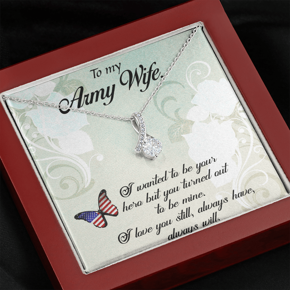 Gift for Army Wife Hero Necklace