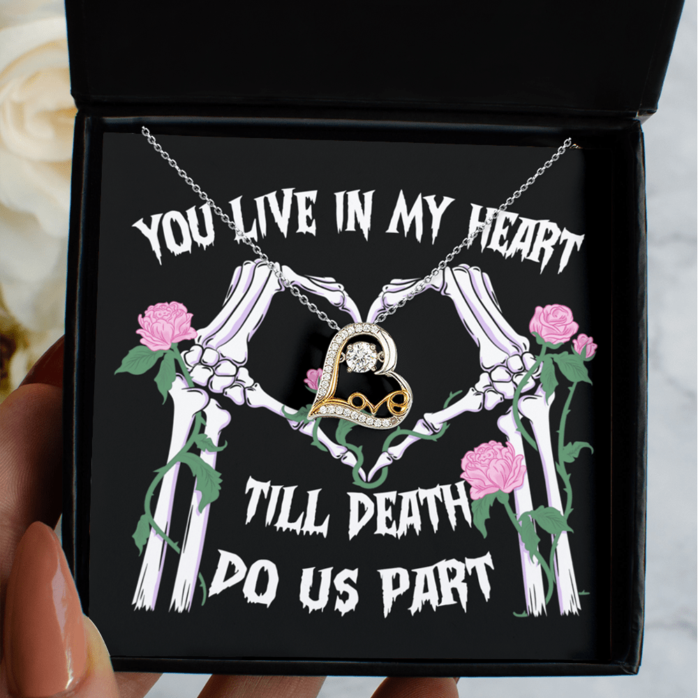 Halloween Gift - You Live In My Heart - Love Dancing Necklace