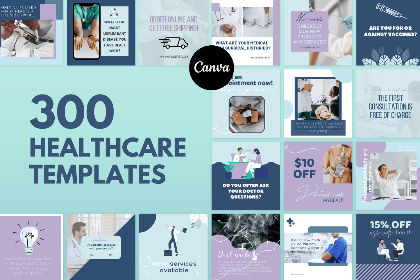 300 Healthcare Templates for Social Media