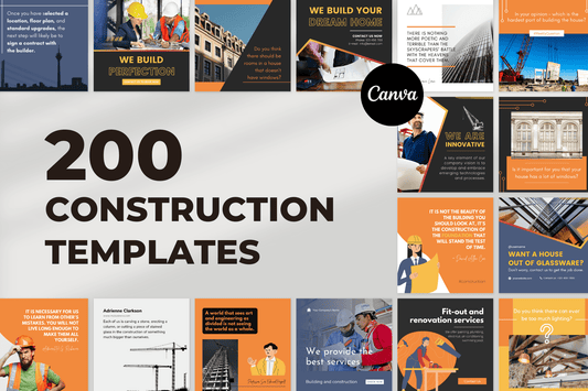 200 Construction Templates for Social Media