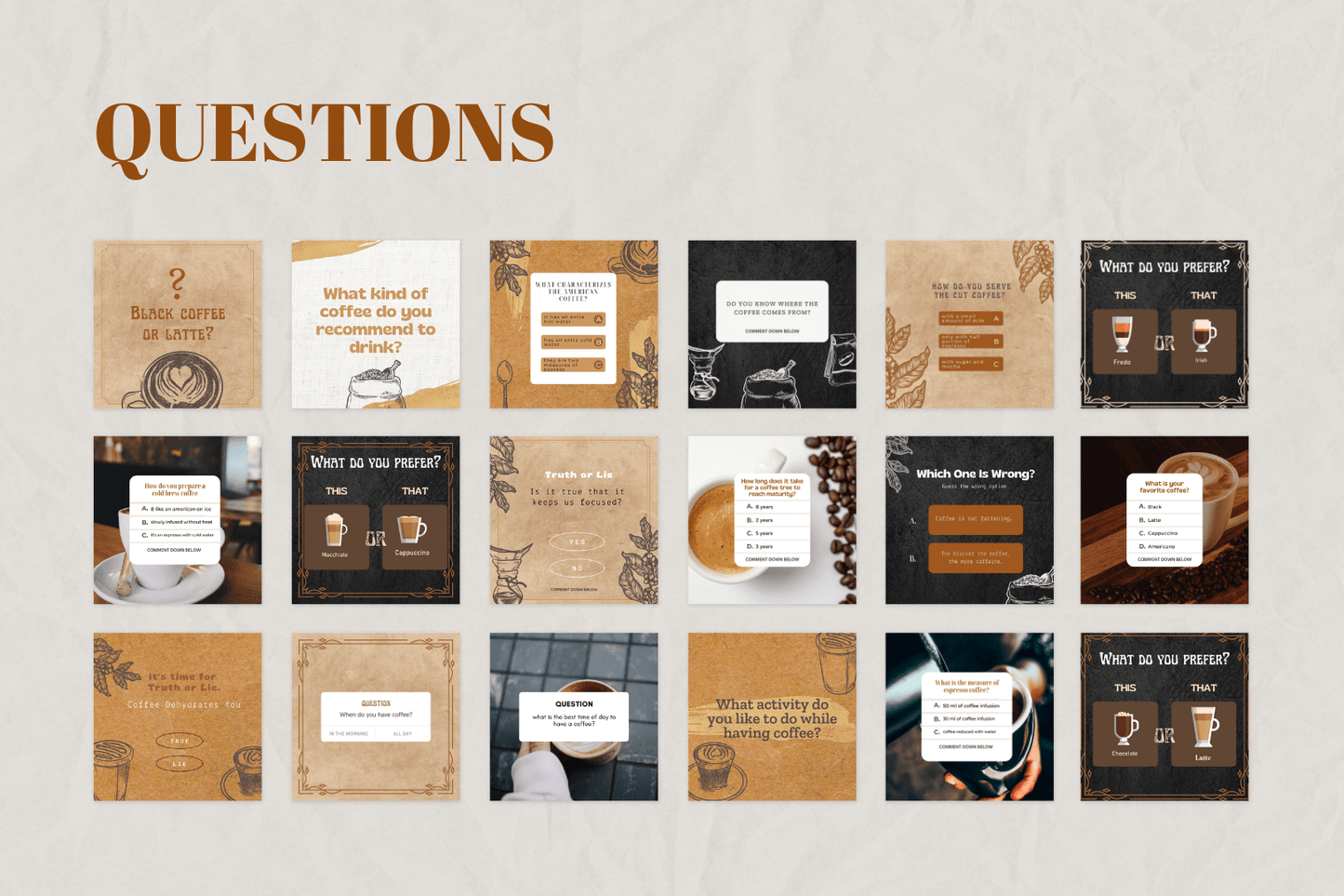 200 Coffee Templates for Social Media