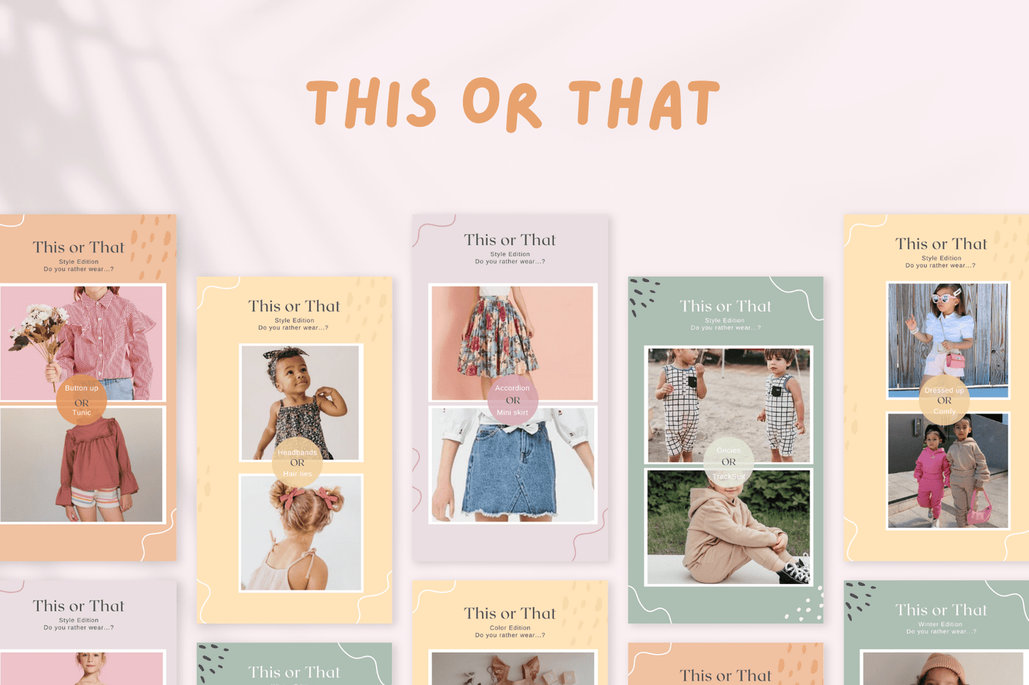 400 Kids Fashion Templates For Social Media