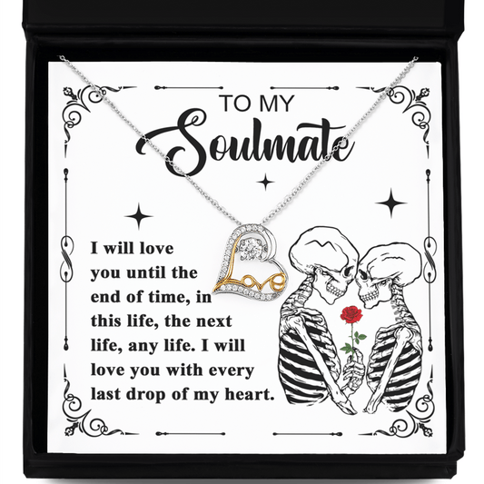 Halloween Gift - Soulmate End Of Time - Love Dancing Necklace