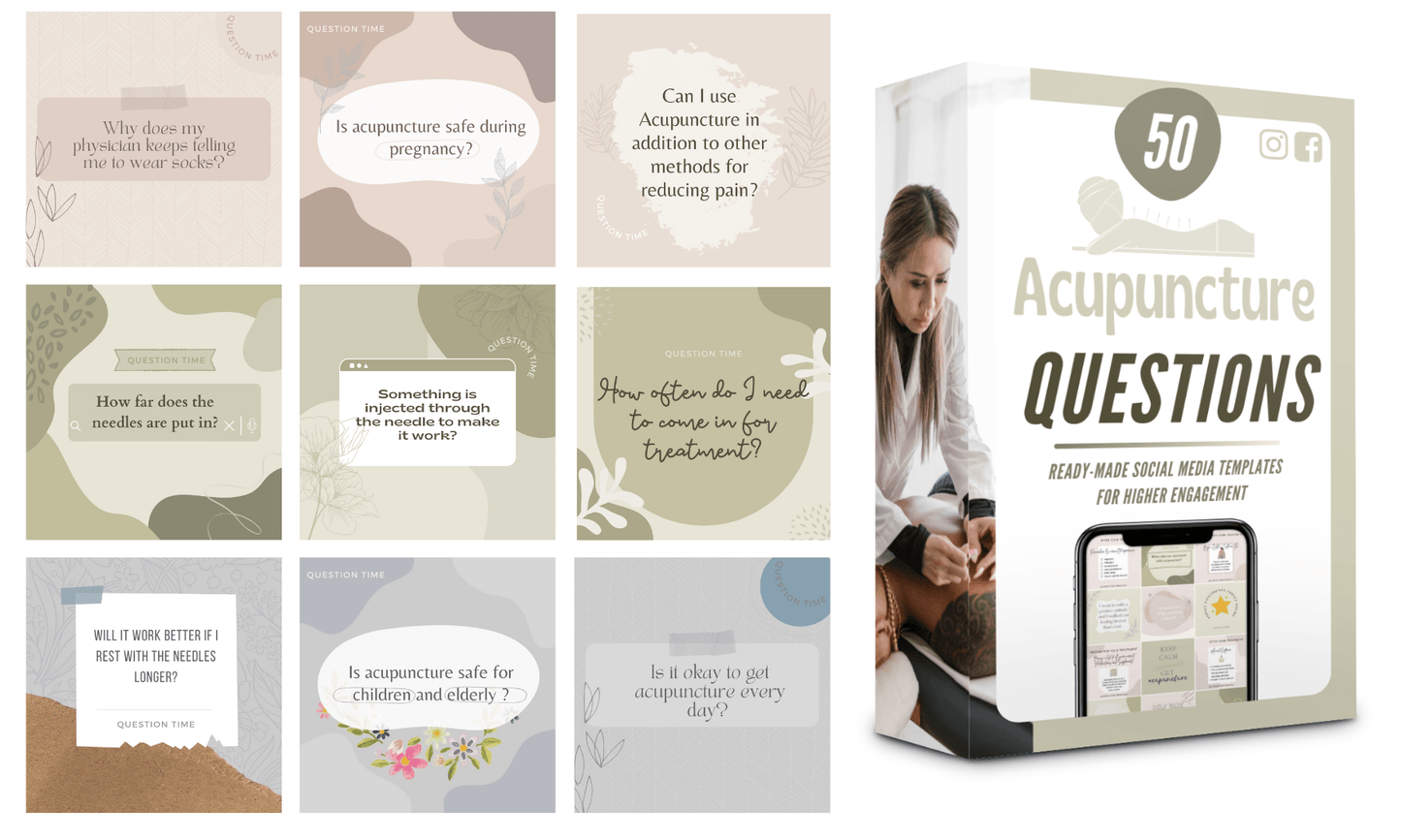 200 Acupuncture Templates for Social Media