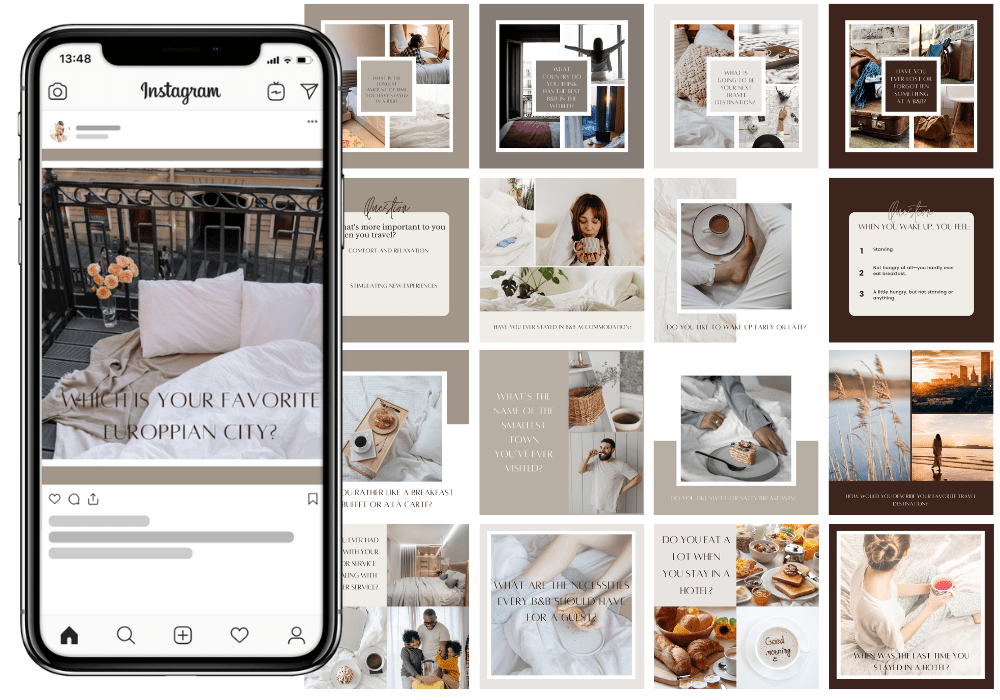 200 Bed and Breakfast Templates for Social Media