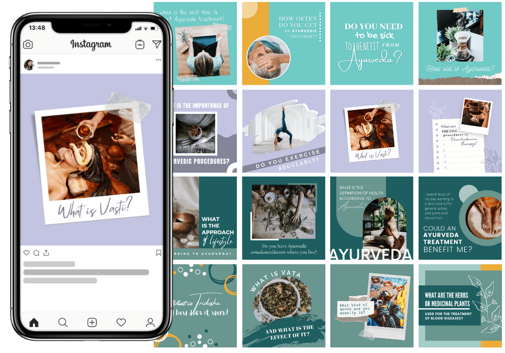 200 Ayurveda Templates for Social Media