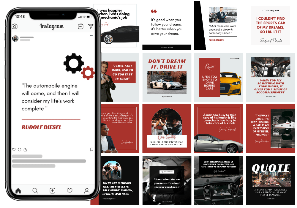 200 Car Repair Shop Templates for Social Media