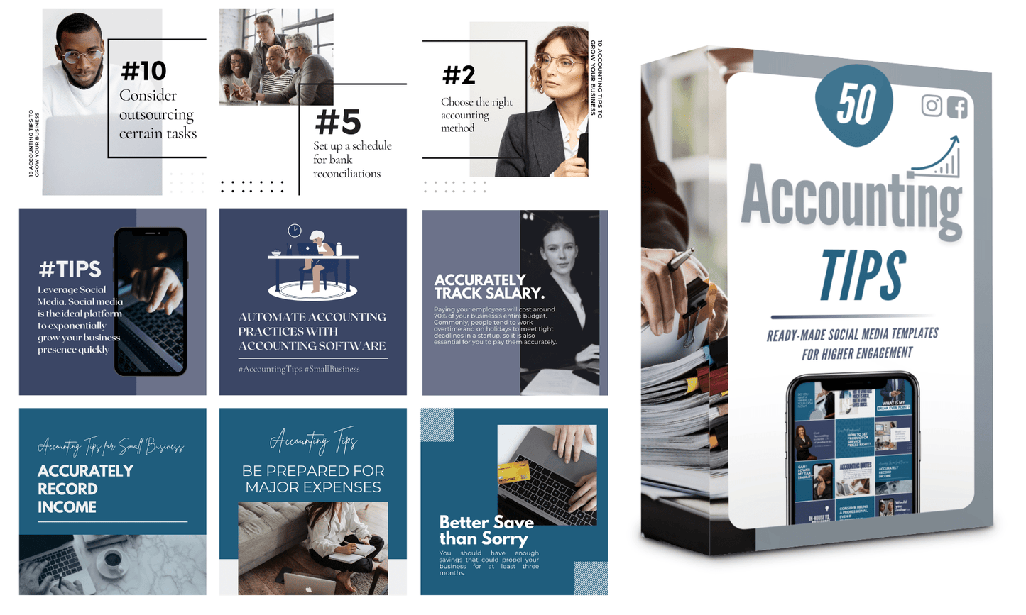 200 Accounting Templates for Social Media