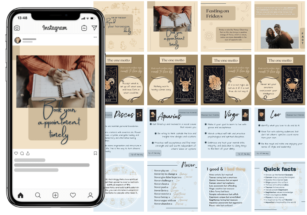 200 Astrology Templates for Social Media