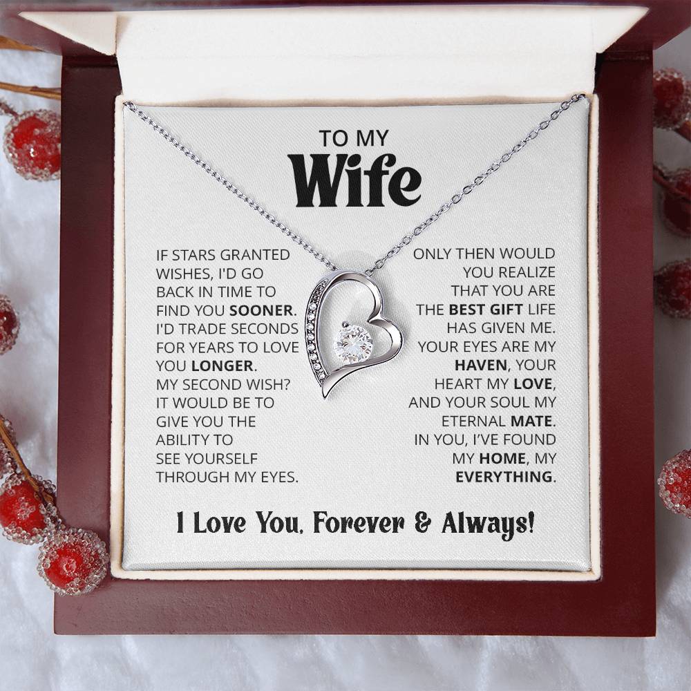 Gift For Wife - If Stars Granted Wishes - Forever Love Necklace