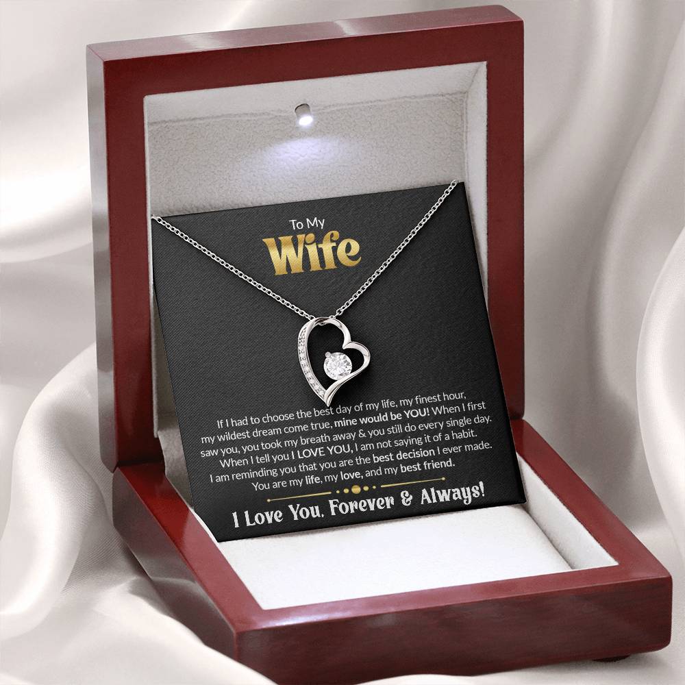 Gift For Wife - Best Decision - Forever Love Necklace
