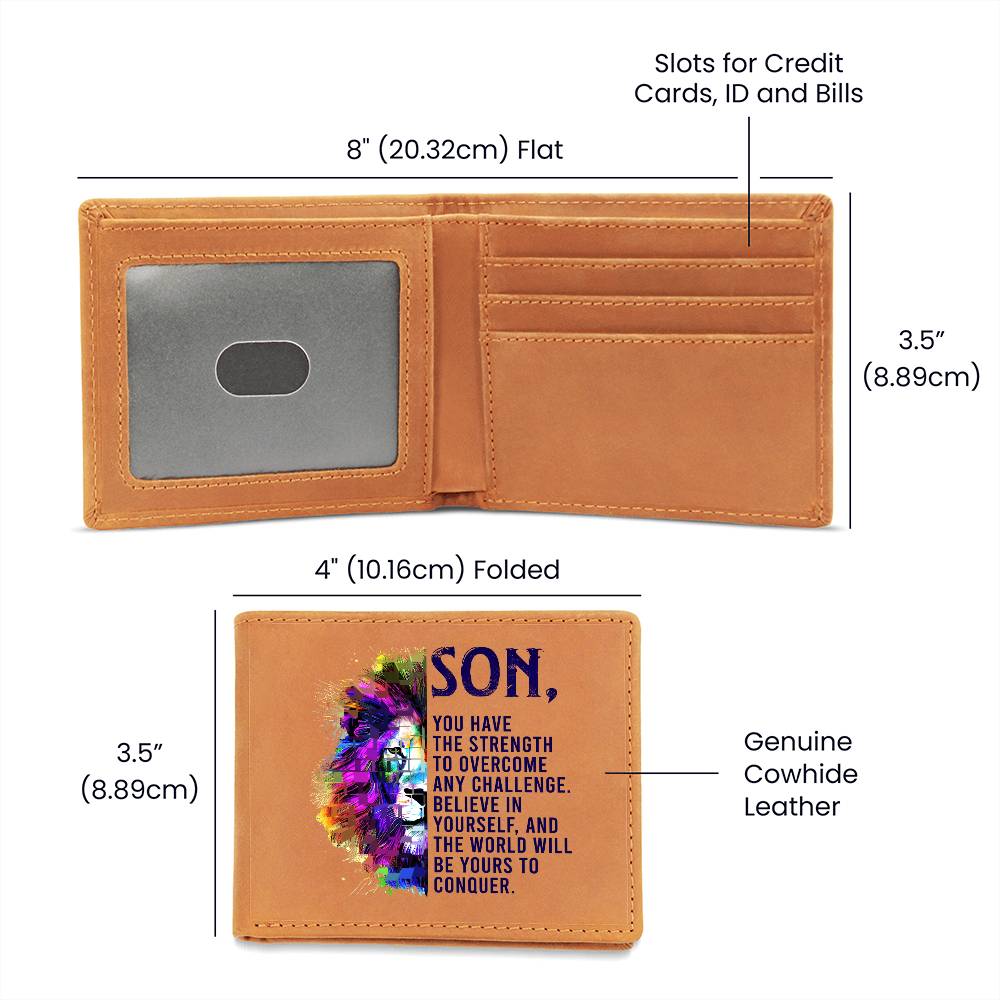 Gift For Son - You Have The Strength - Leather Wallet