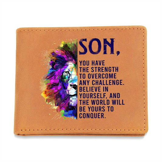 Gift For Son - You Have The Strength - Leather Wallet