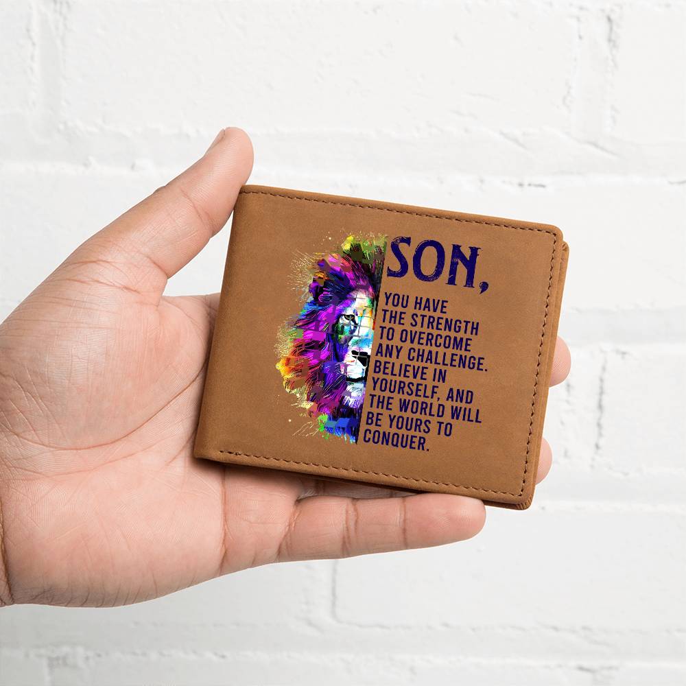 Gift For Son - You Have The Strength - Leather Wallet