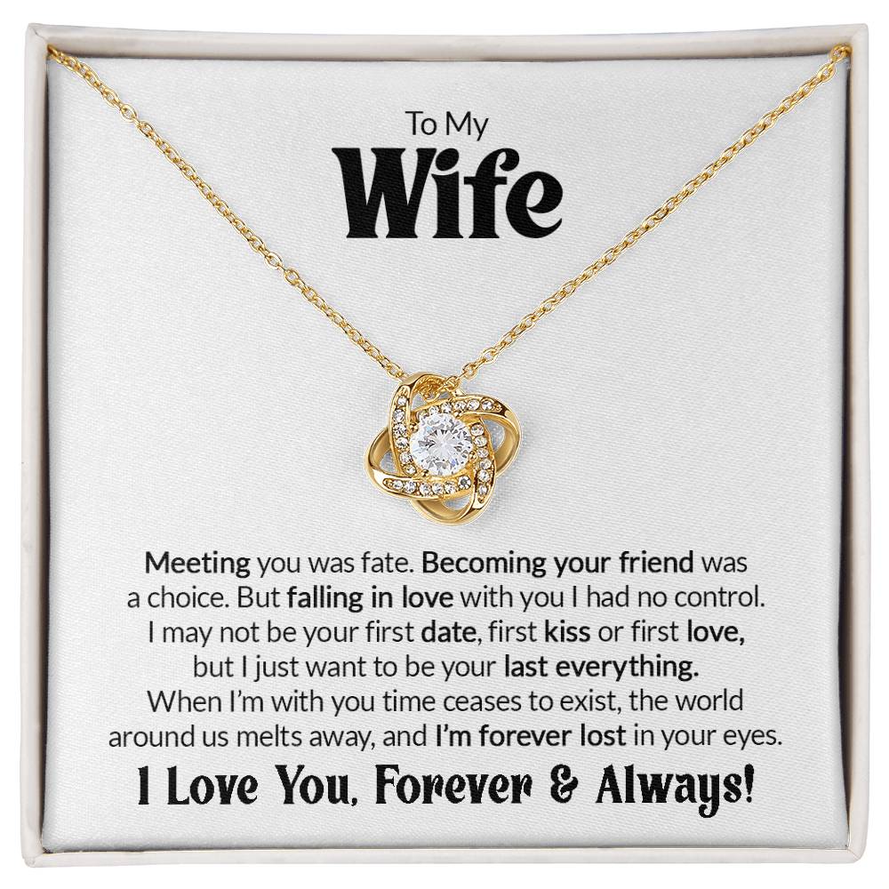 Gift For Wife - Meeting You - Love Knot Necklace