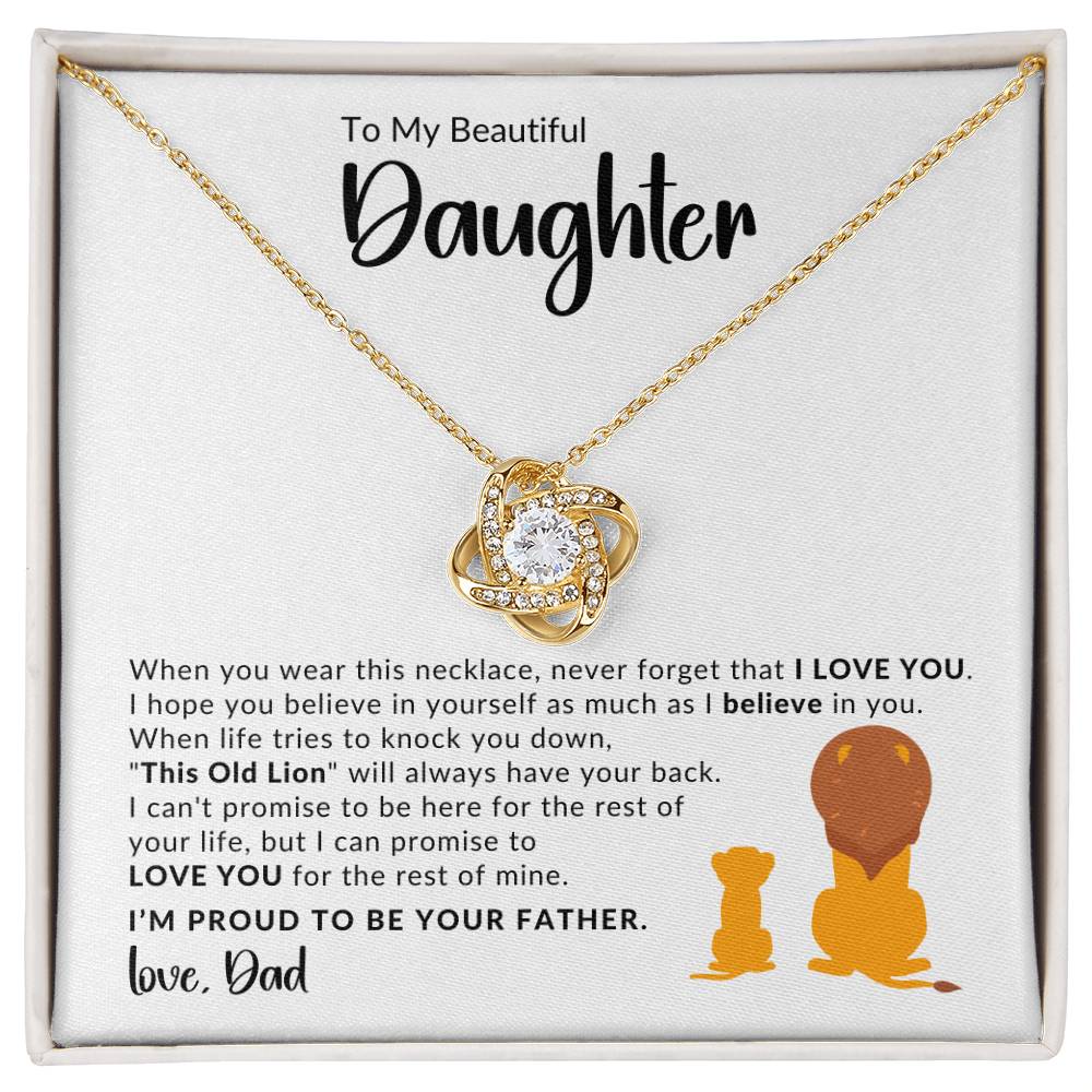 Gift For Daughter - When You Wear - Love Knot Necklace