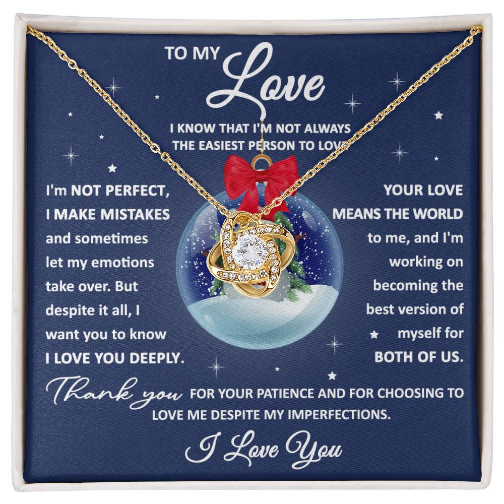 Christmas Gift - My Love Best Version - Love Knot Necklace